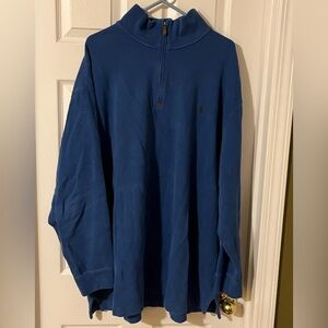 Polo Ralph Lauren Mecium Blue Mid-weight Quarter-Zip Pullover Size 3XB